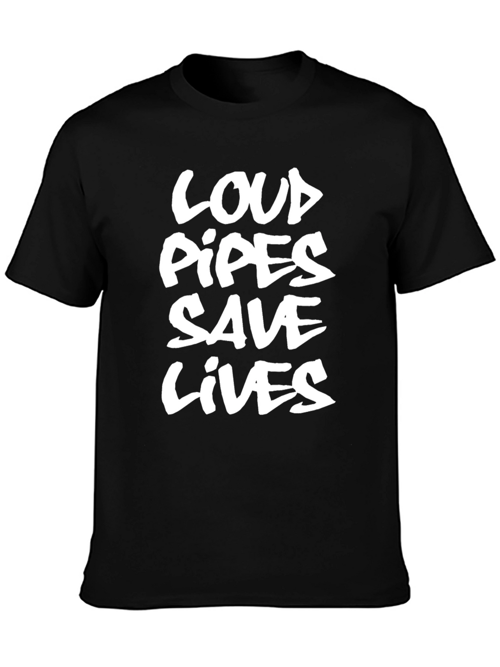 Loud Pipes Save Lives Graphic Tee - Black