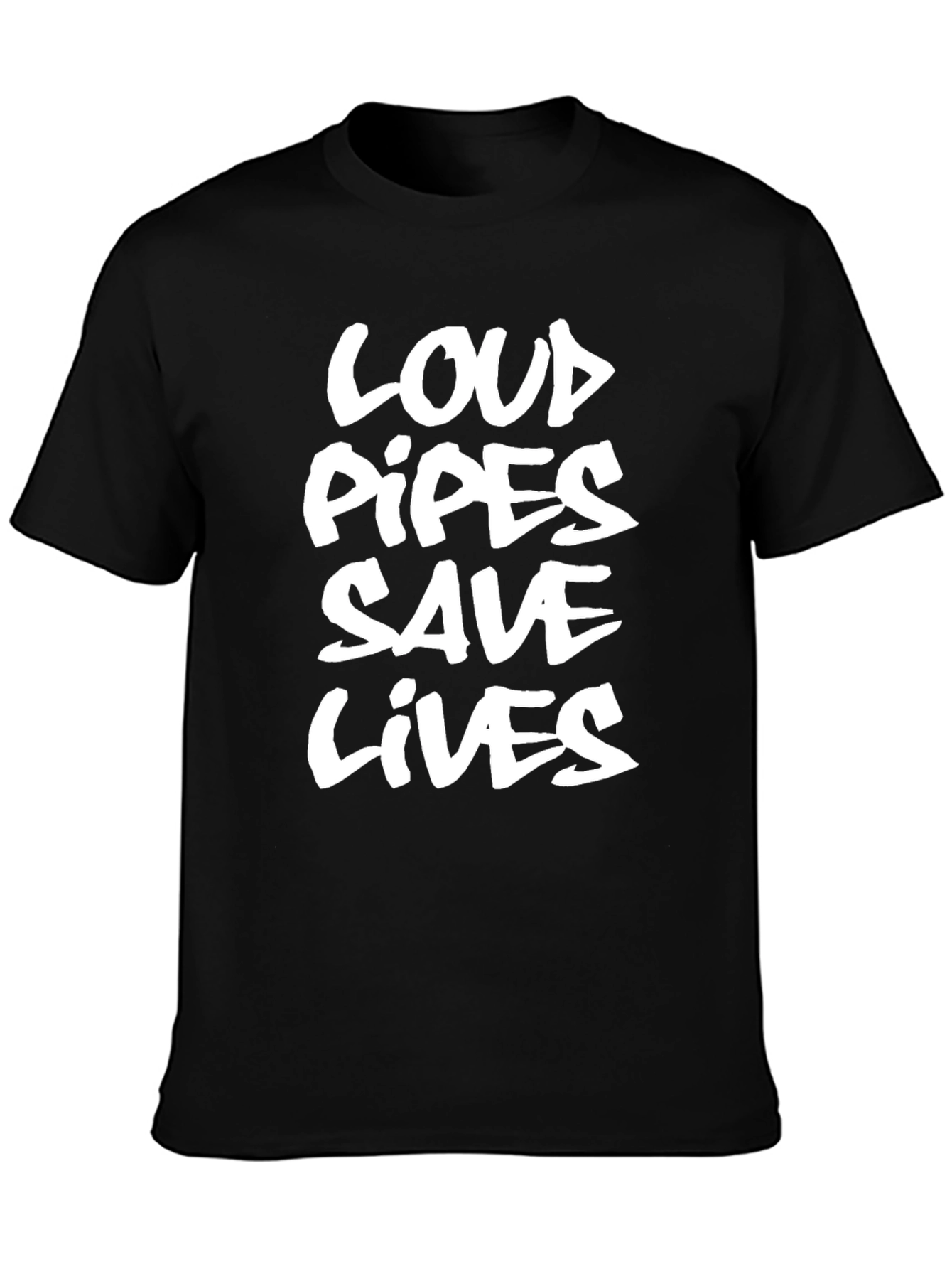 Loud Pipes Save Lives Graphic Tee - Black