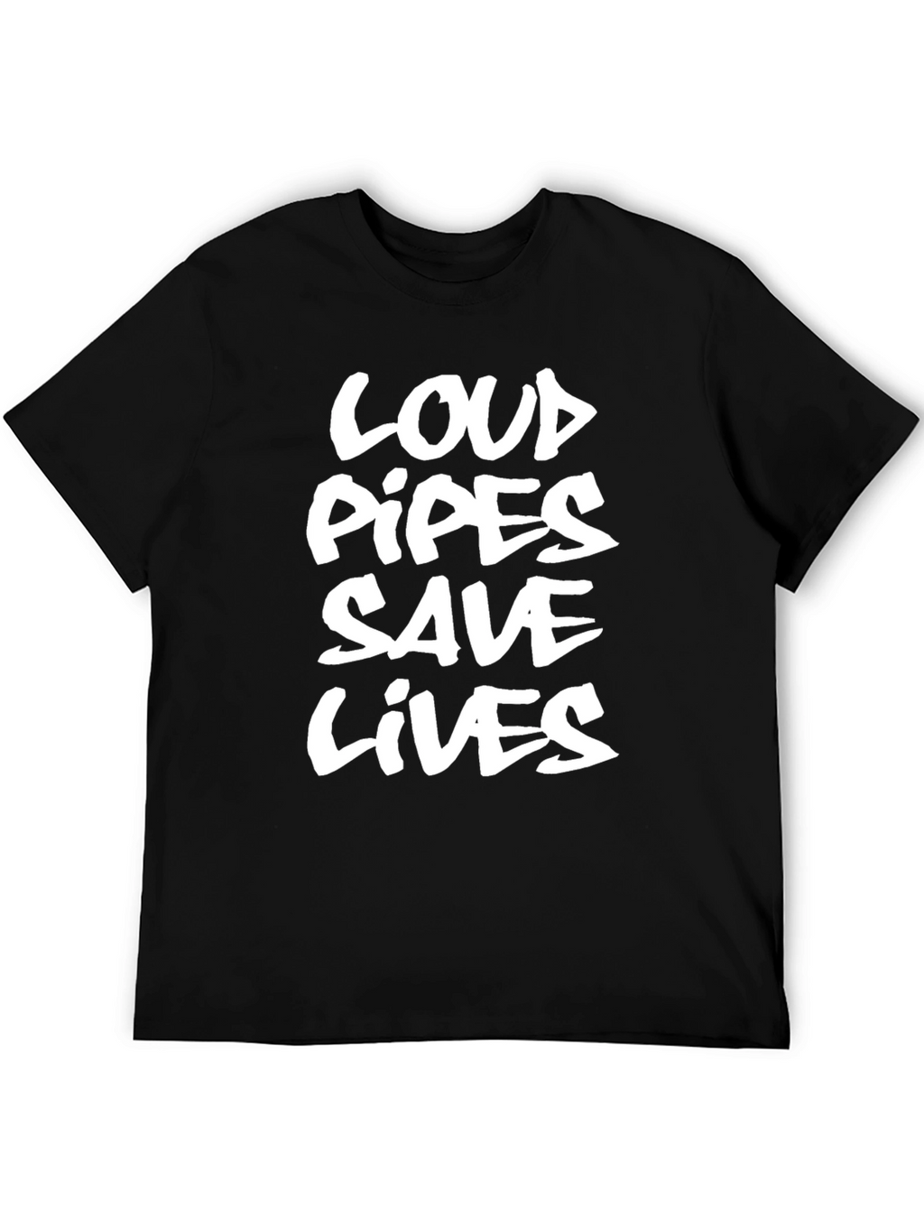 Loud Pipes Save Lives Graphic Tee - Black