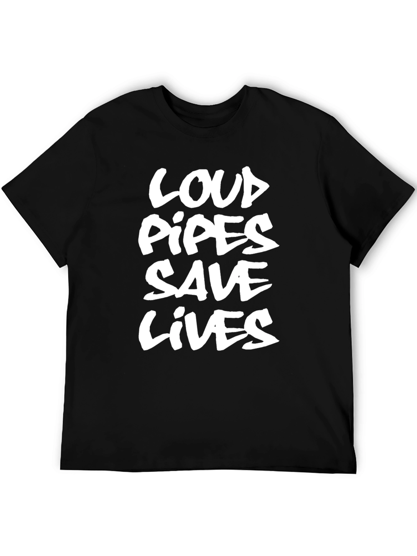 Loud Pipes Save Lives Graphic Tee - Black