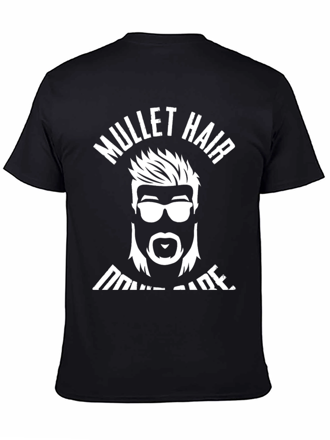 Mullet Hair Dont Care T-Shirt Graphic Tee