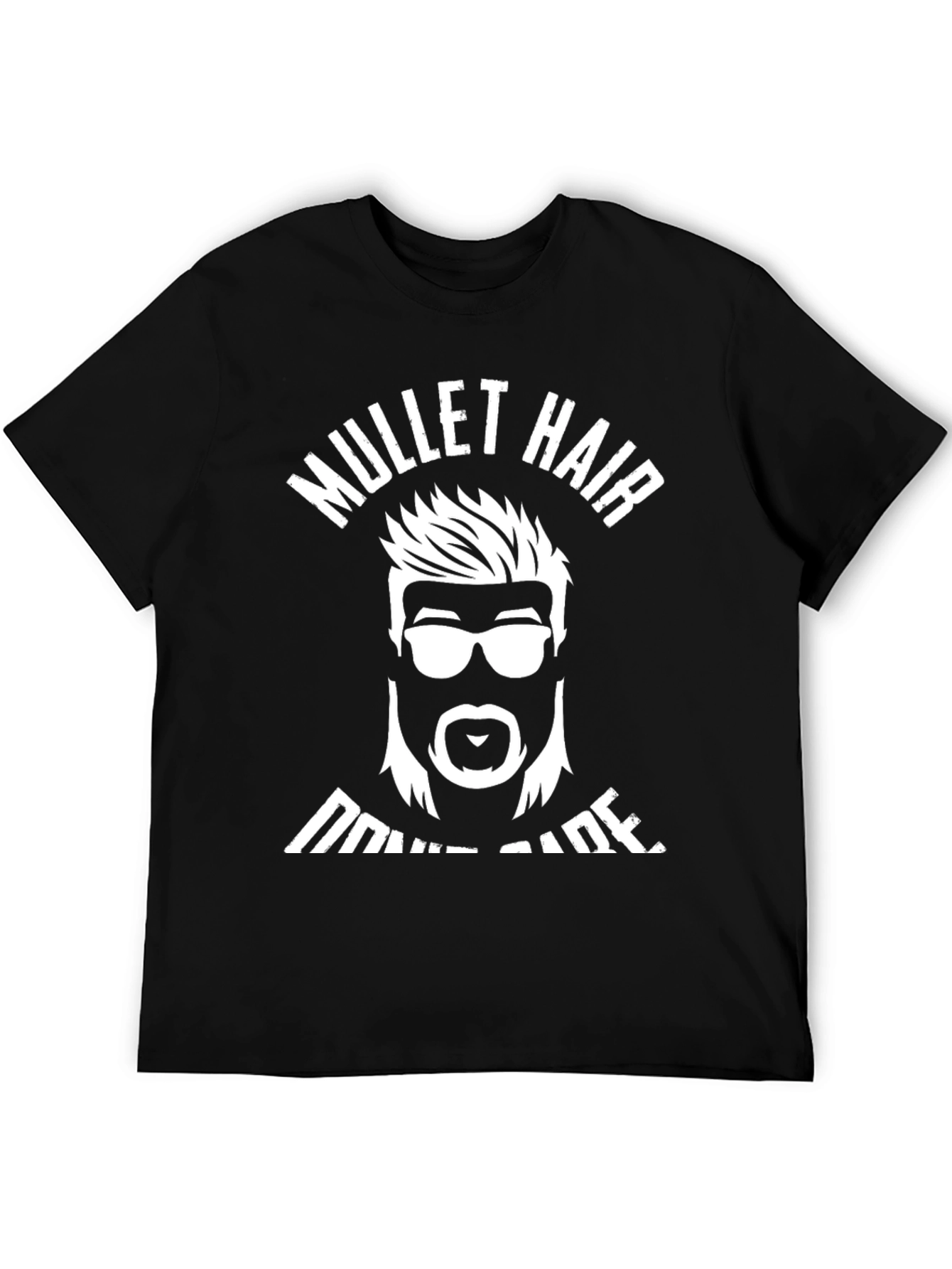 Mullet Hair Dont Care T-Shirt Graphic Tee