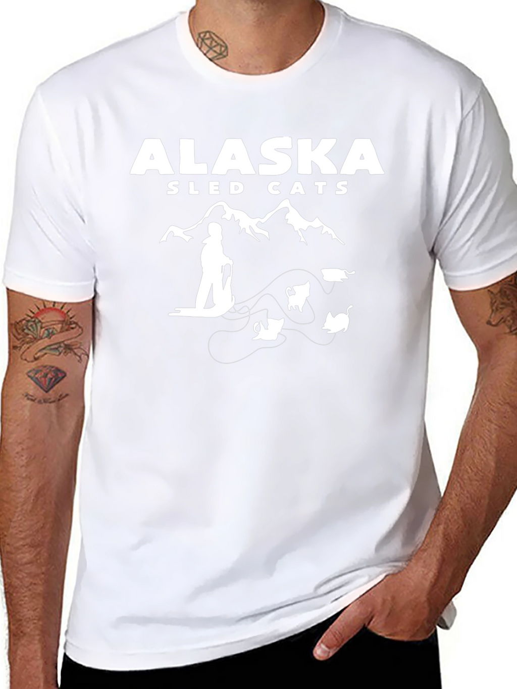 Alaska Sled Cats Graphic T-Shirt