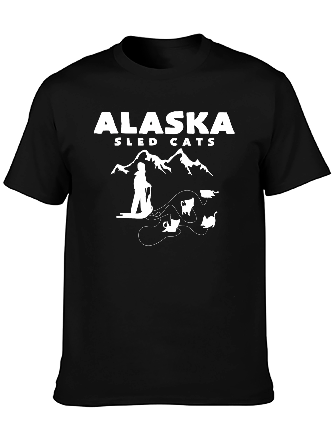 Alaska Sled Cats Graphic T-Shirt