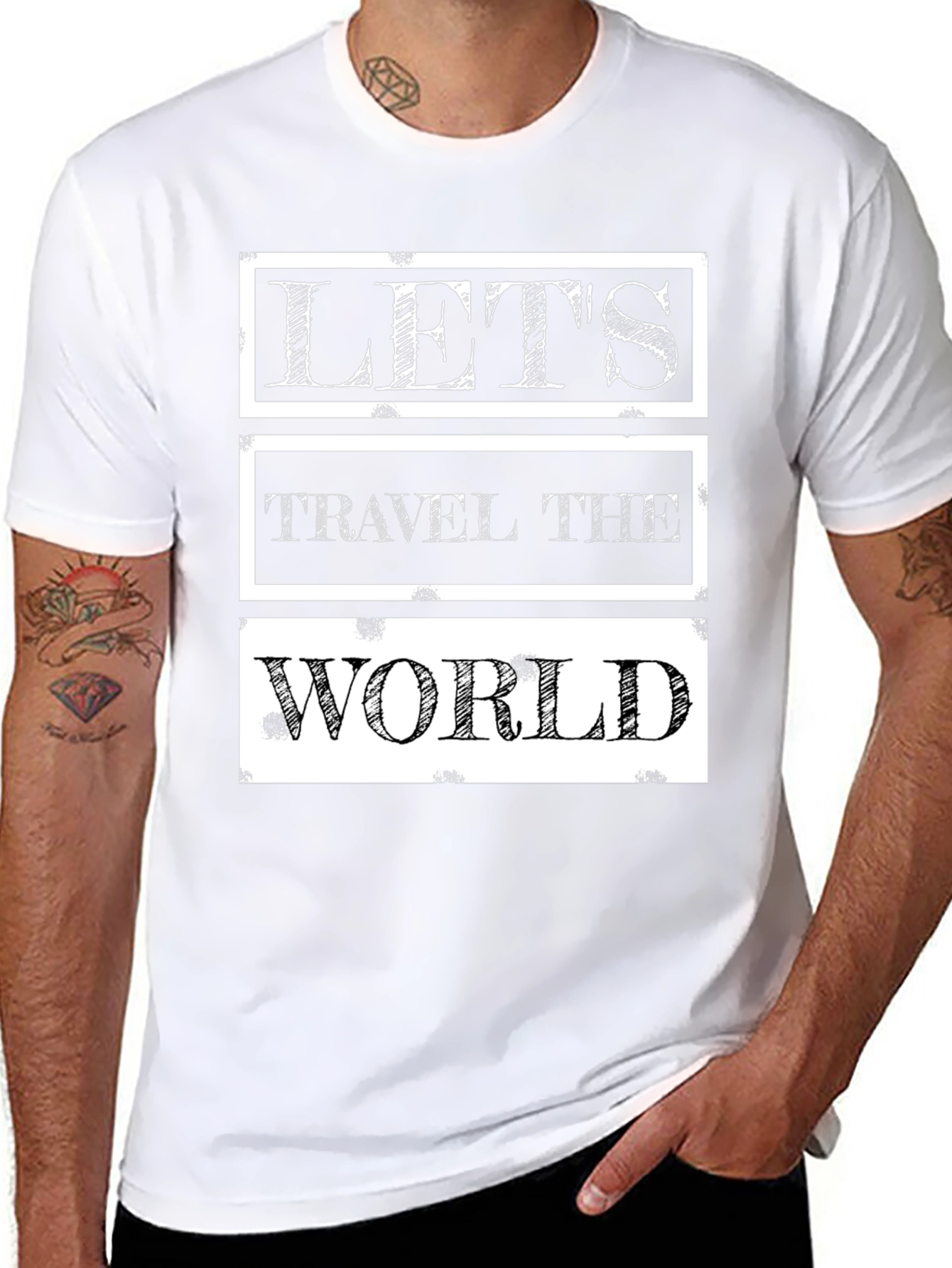 Lets Travel the World Graphic T-Shirt