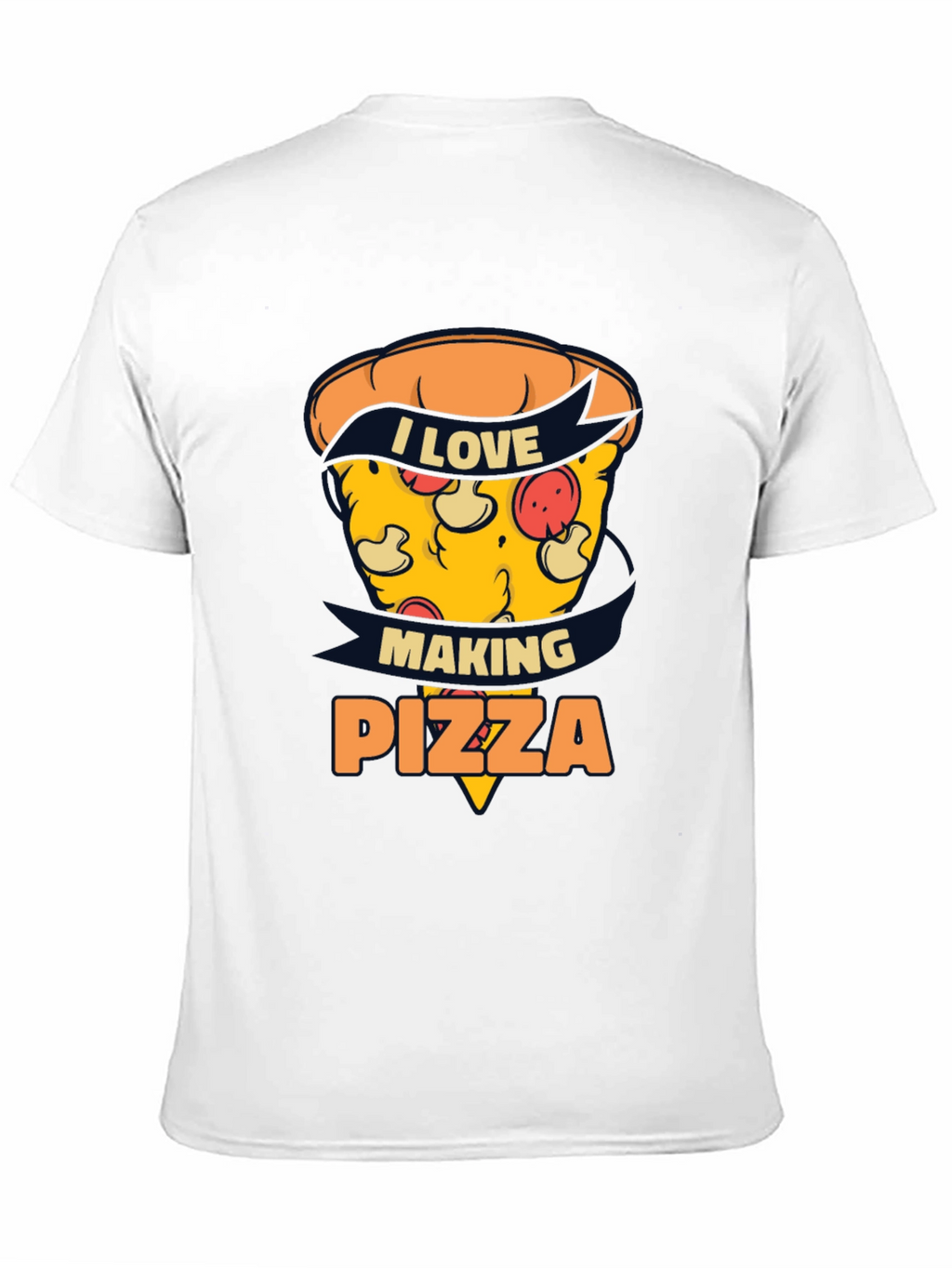 I Love Making Pizza Graphic Black Tee