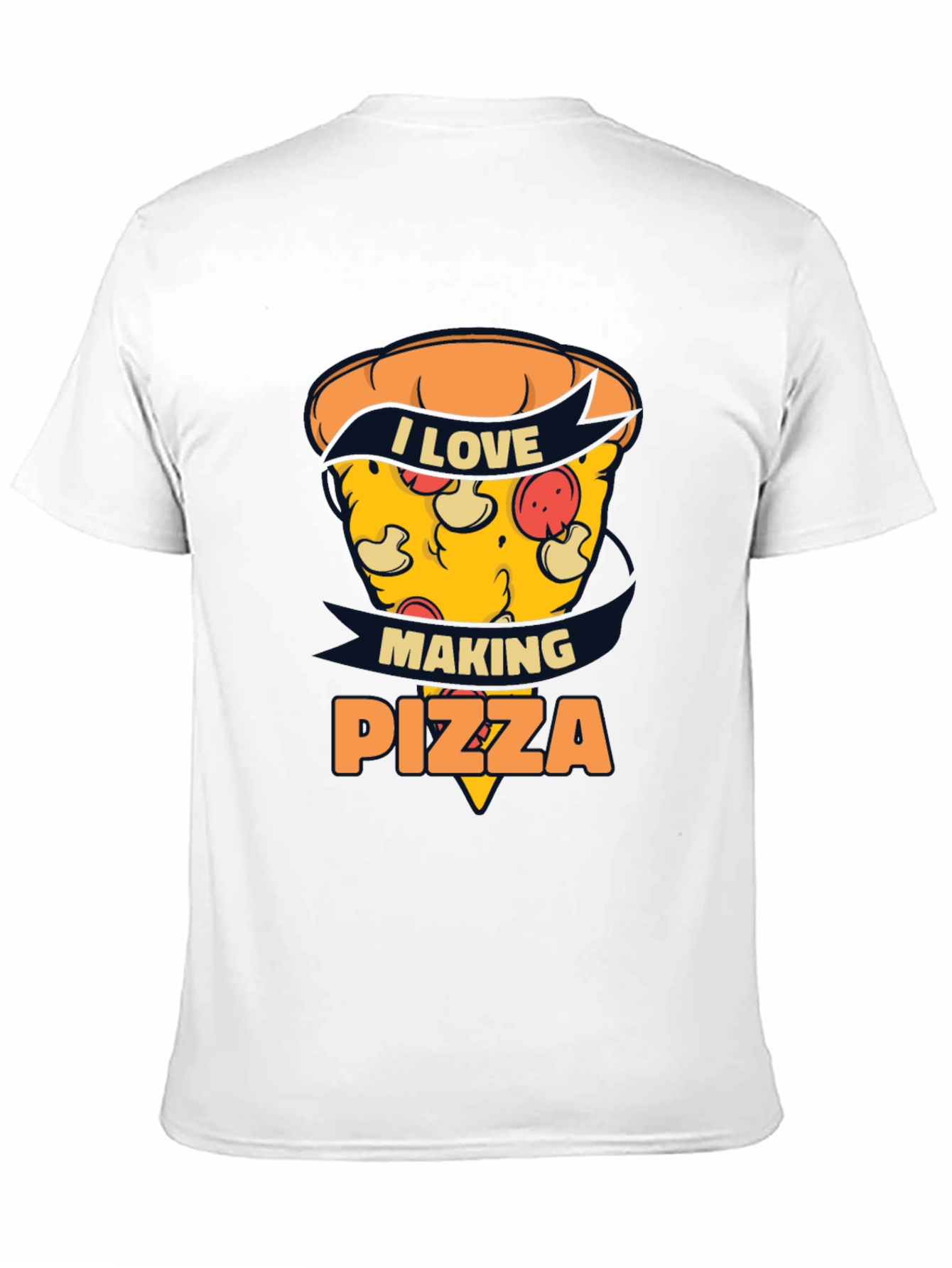 I Love Making Pizza Graphic Black Tee