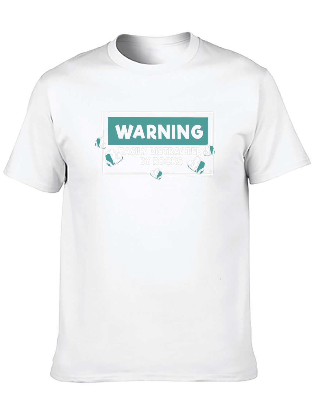 Warning Easily Distracted By Rocks Graphic T-Shirt