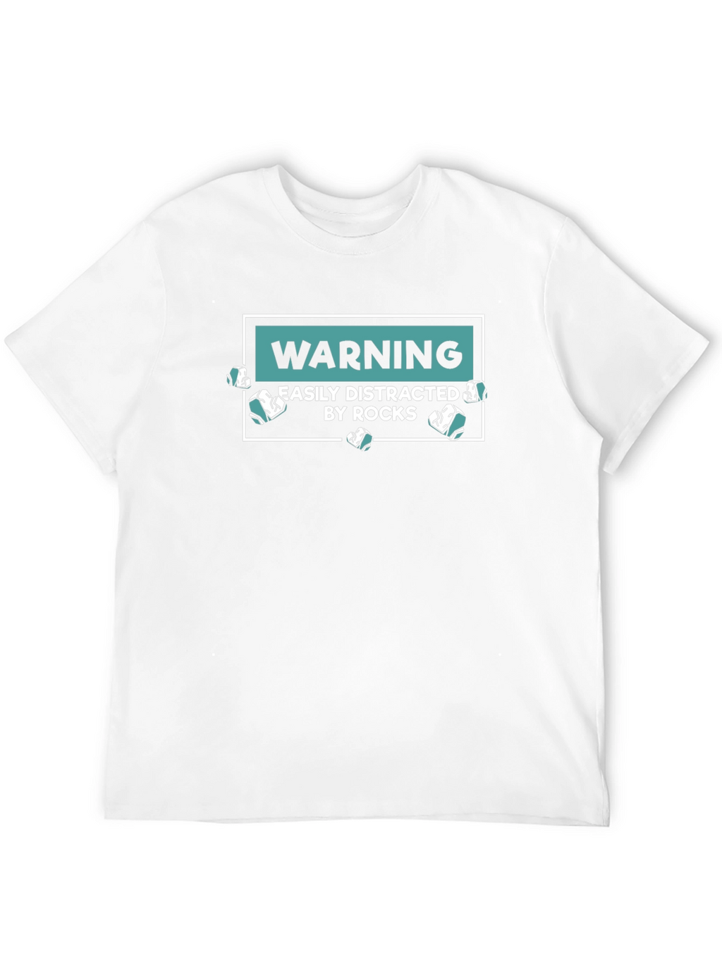 Warning Easily Distracted By Rocks Graphic T-Shirt