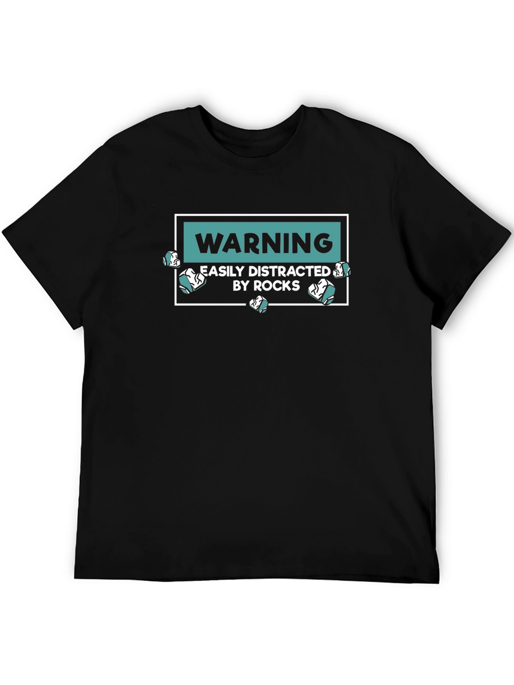Warning Easily Distracted By Rocks Graphic T-Shirt