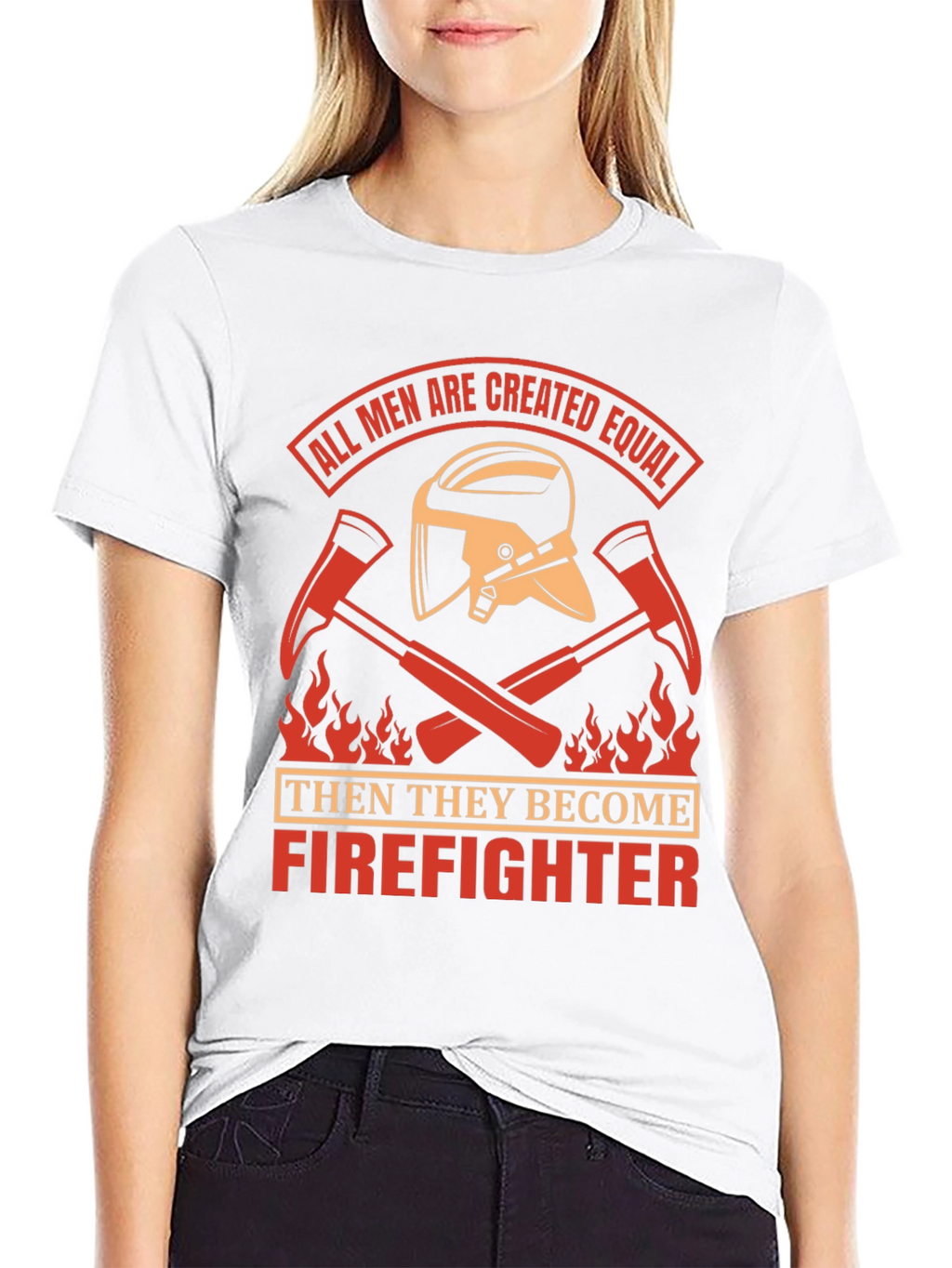 Firefighter T-Shirt - All Men Created Equal Design