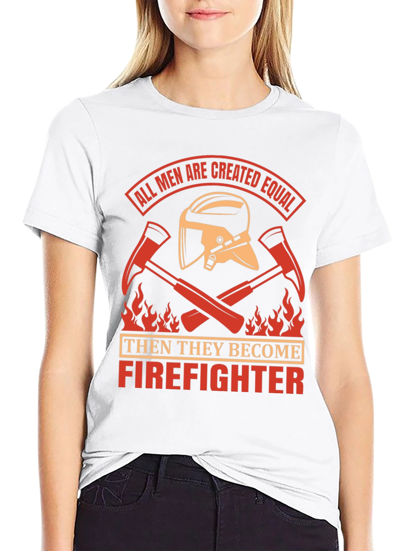 Firefighter T-Shirt - All Men Created Equal Design