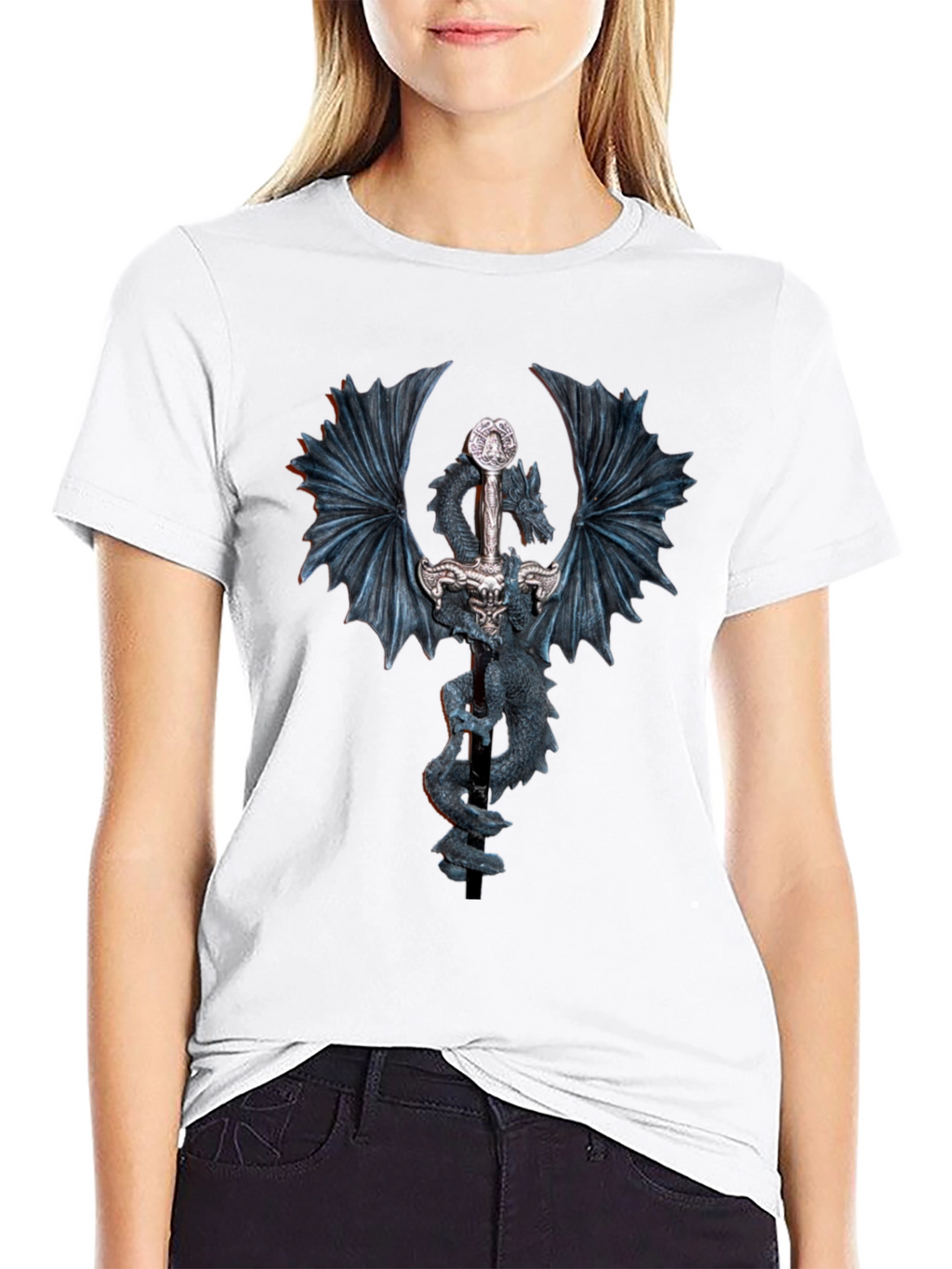Dragon Sword T-Shirt - Fantasy Graphic Tee