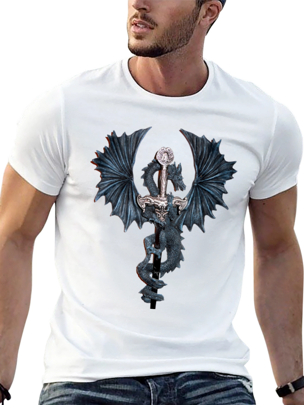 Dragon Sword T-Shirt - Fantasy Graphic Tee