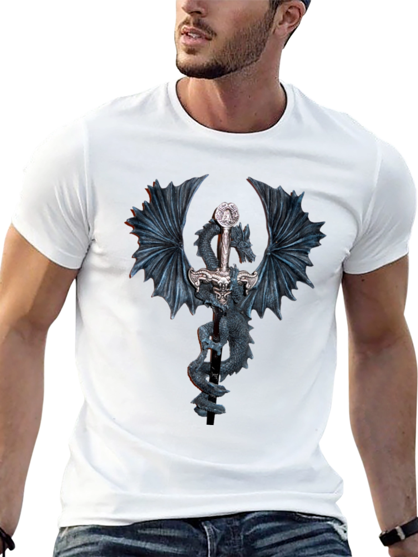 Dragon Sword T-Shirt - Fantasy Graphic Tee