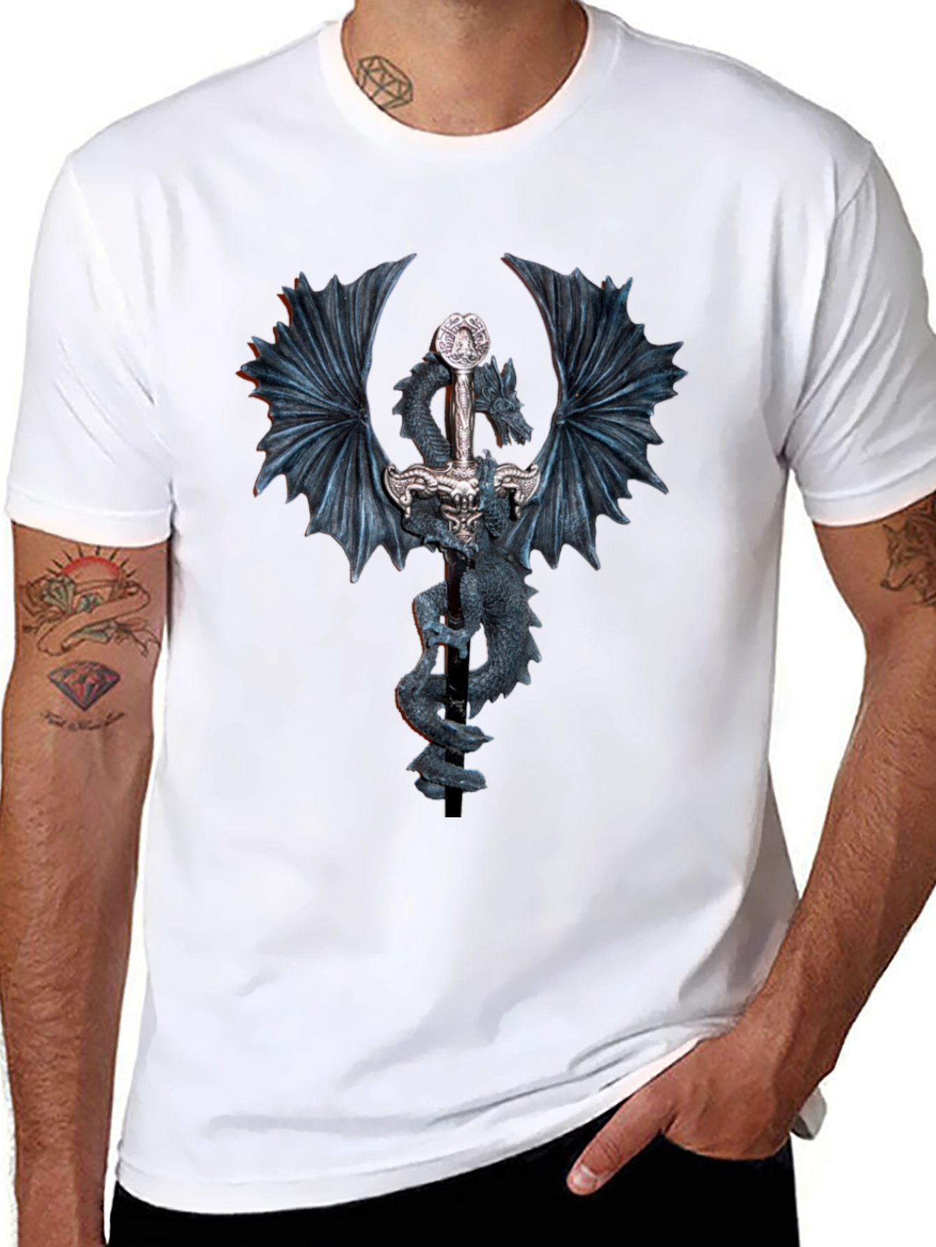 Dragon Sword T-Shirt - Fantasy Graphic Tee