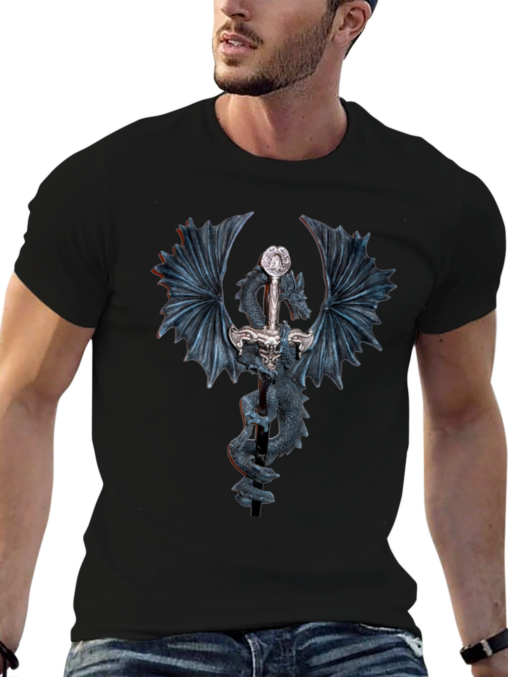 Dragon Sword T-Shirt - Fantasy Graphic Tee