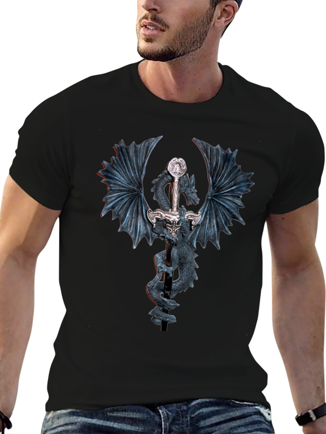 Dragon Sword T-Shirt - Fantasy Graphic Tee