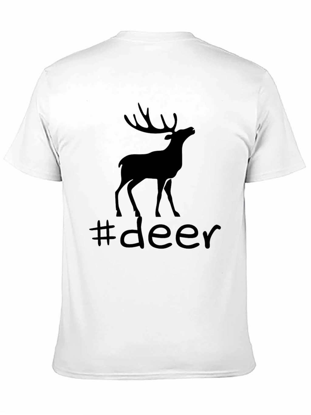 Deer Silhouette Graphic Tee - Black