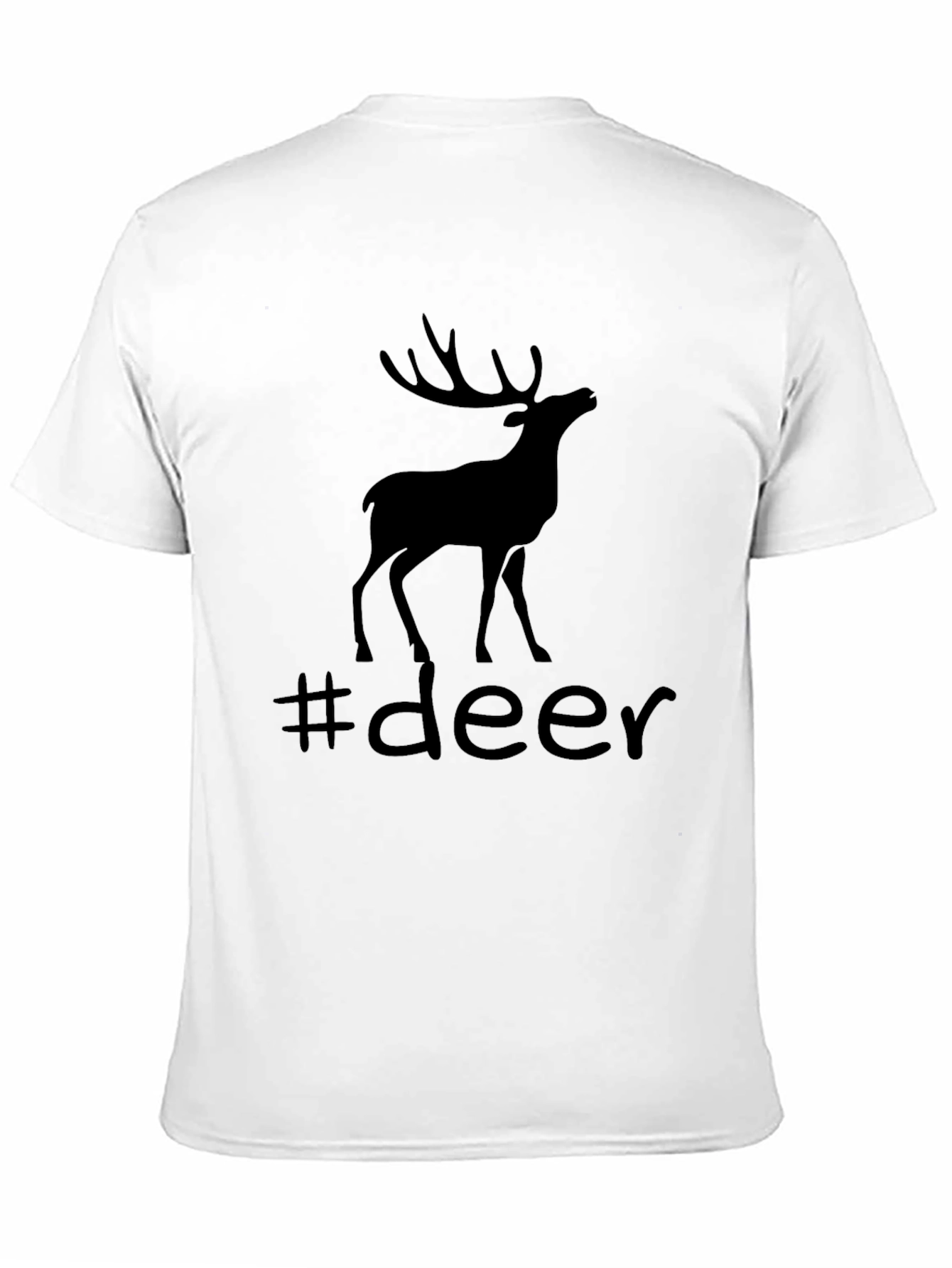 Deer Silhouette Graphic Tee - Black