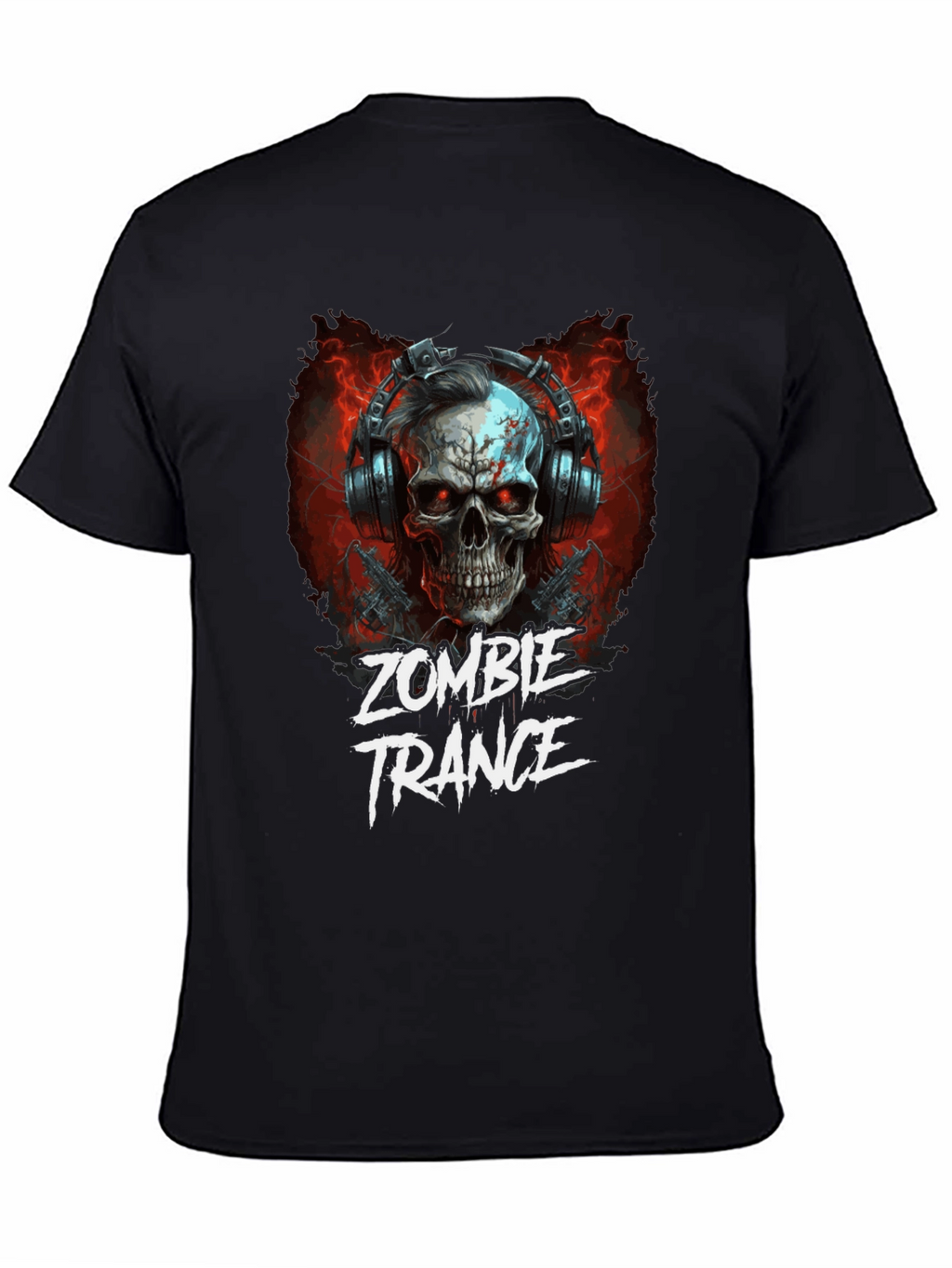 Zombie Trance Graphic Print Black T-Shirt