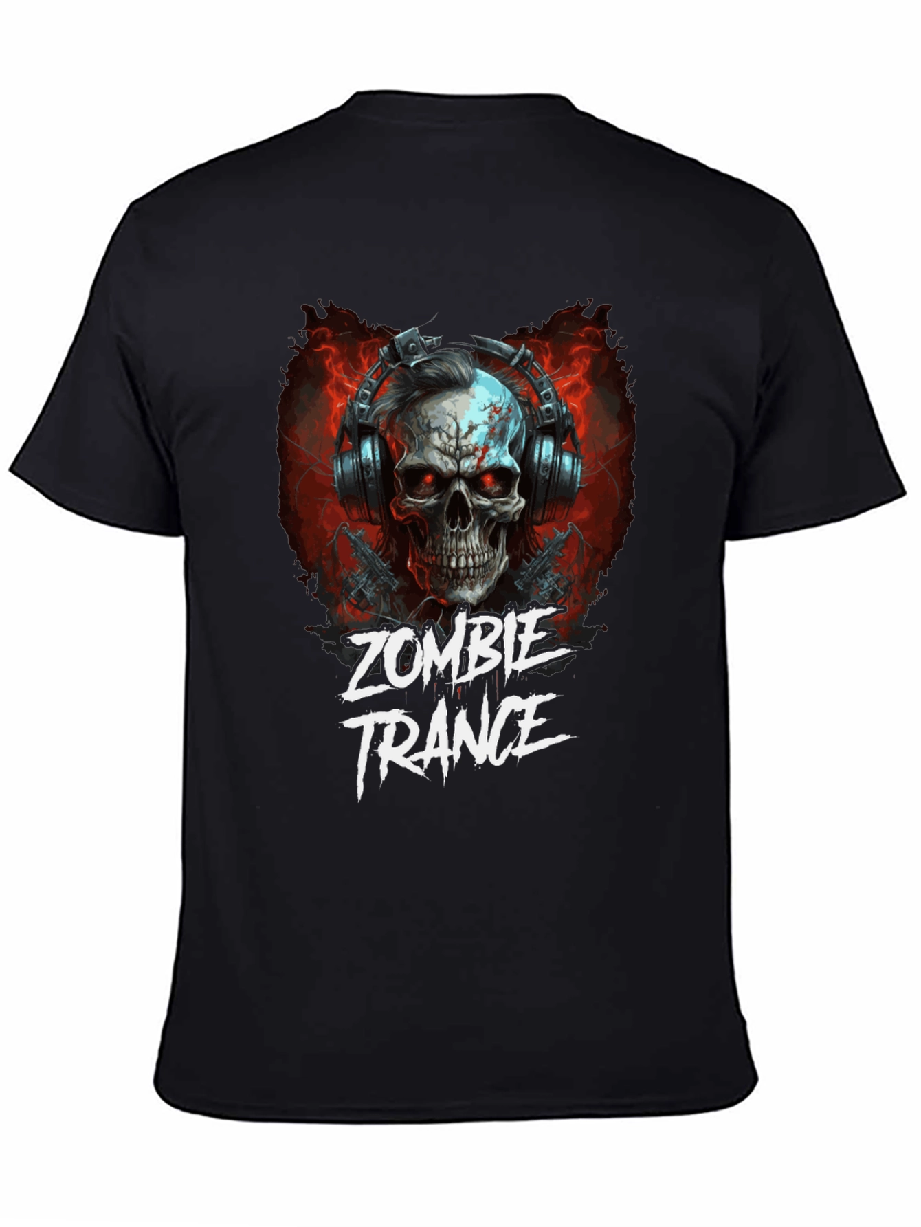 Zombie Trance Graphic Print Black T-Shirt