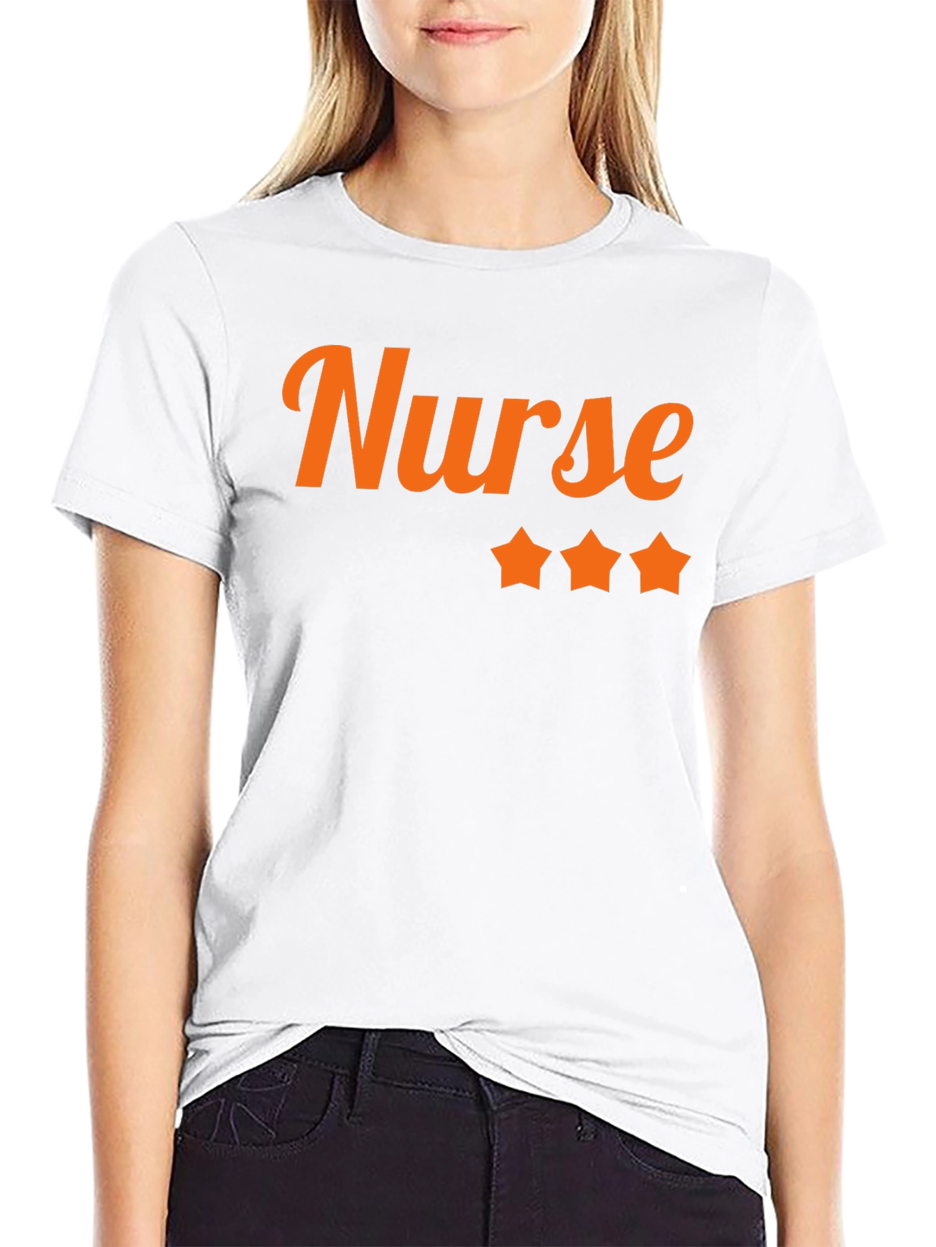 Nurse 3-Star Black Graphic Tee
