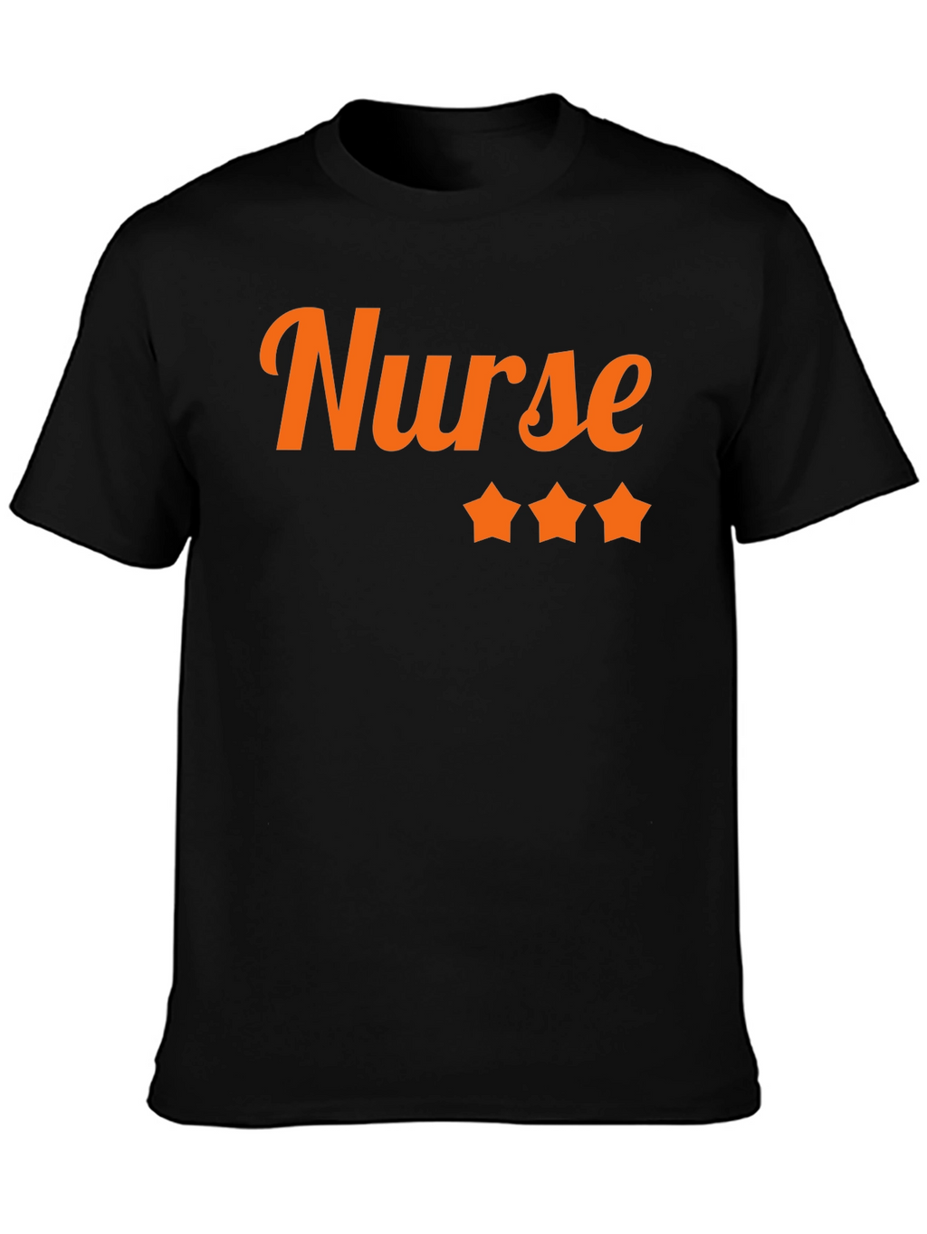 Nurse 3-Star Black Graphic Tee
