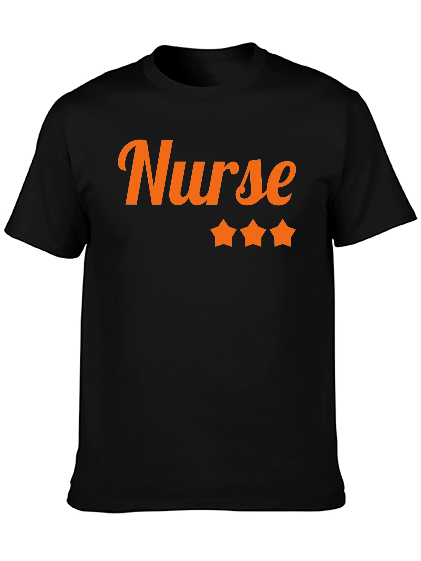 Nurse 3-Star Black Graphic Tee
