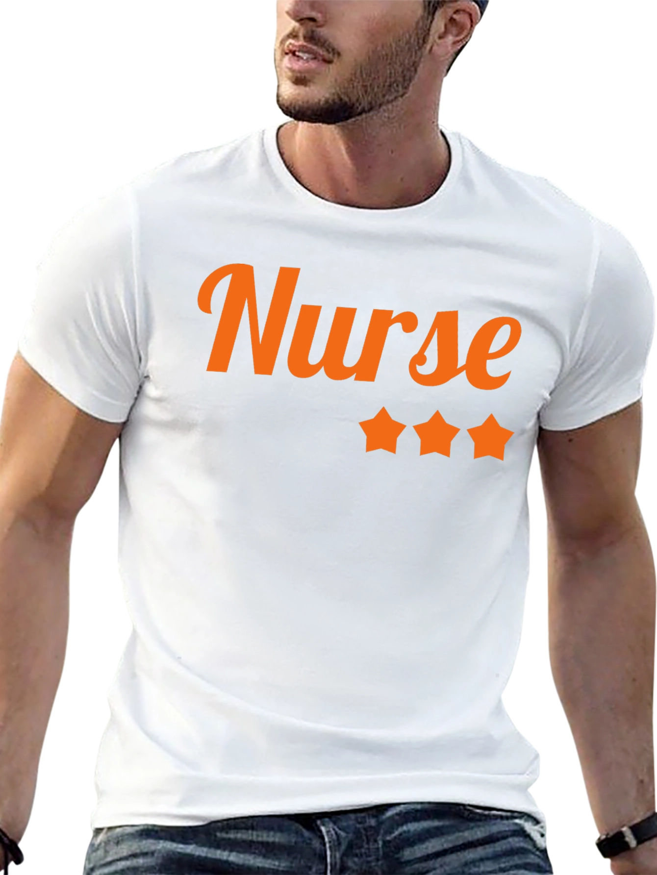 Nurse 3-Star Black Graphic Tee