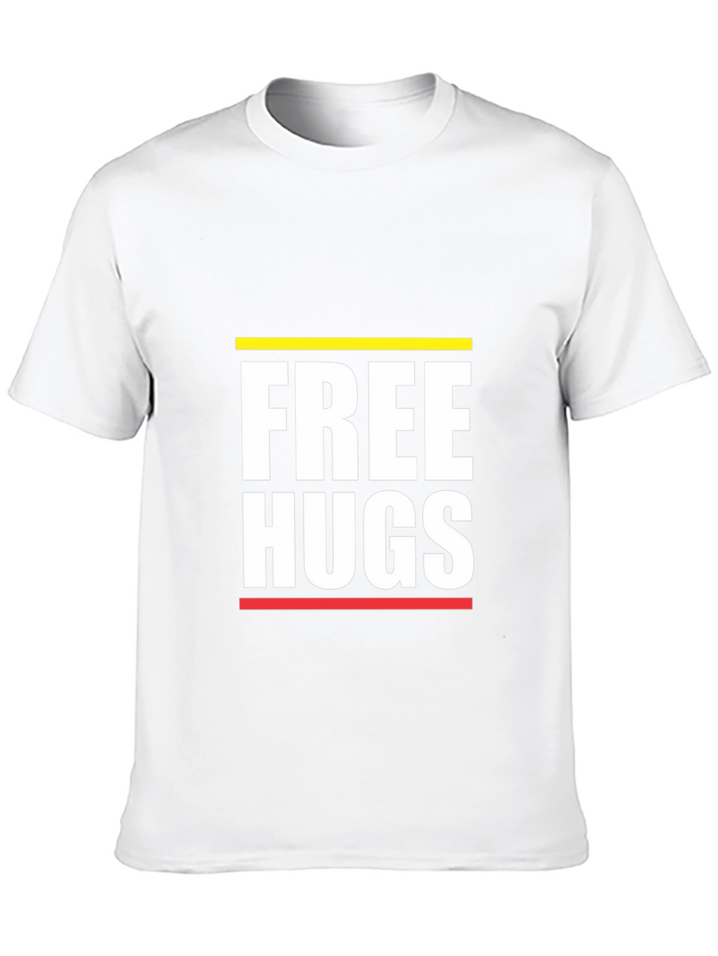 Free Hugs Graphic Tee - Black Cotton Comfort
