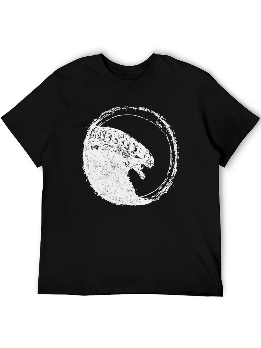 Alien Xenomorph Distressed Graphic T-Shirt