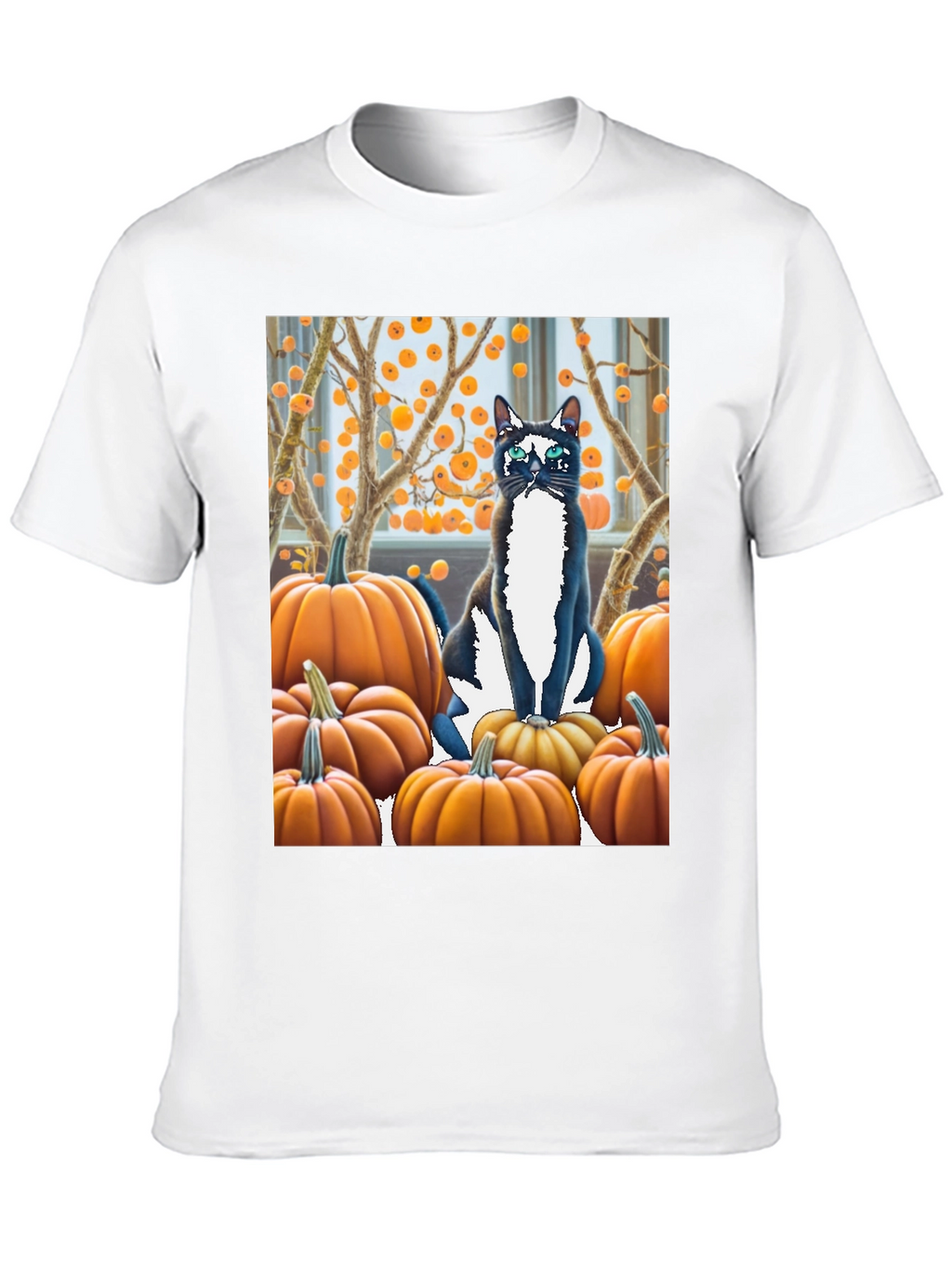 Halloween Cat Pumpkin Patch T-Shirt
