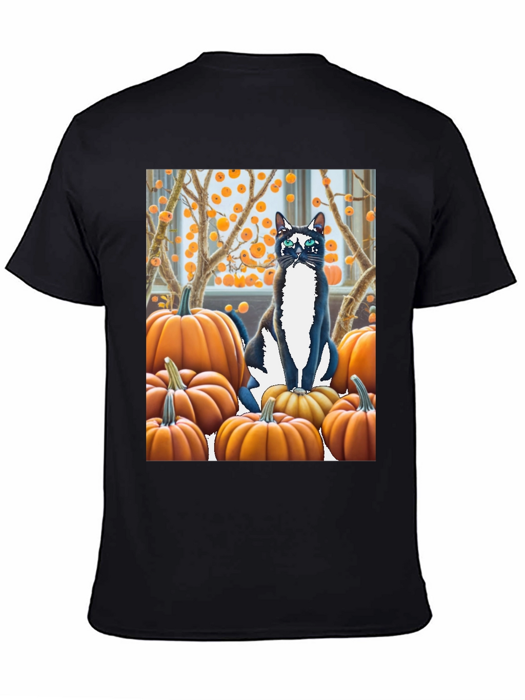 Halloween Cat Pumpkin Patch T-Shirt