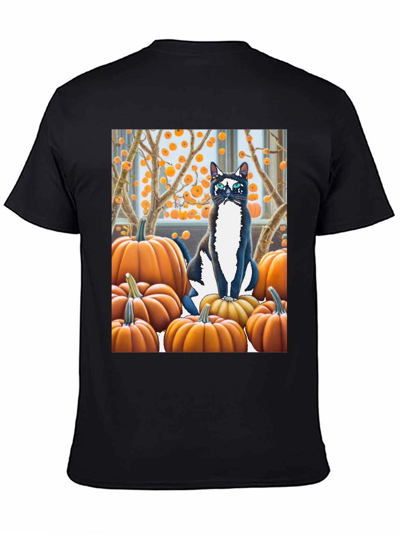 Halloween Cat Pumpkin Patch T-Shirt