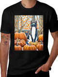 Halloween Cat Pumpkin Patch T-Shirt