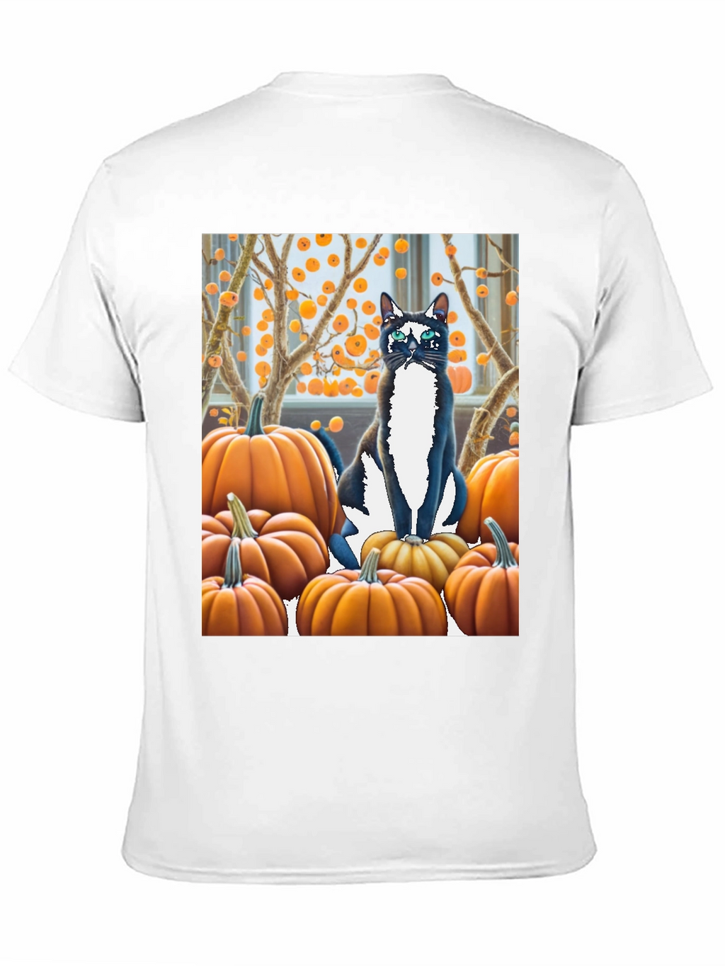 Halloween Cat Pumpkin Patch T-Shirt