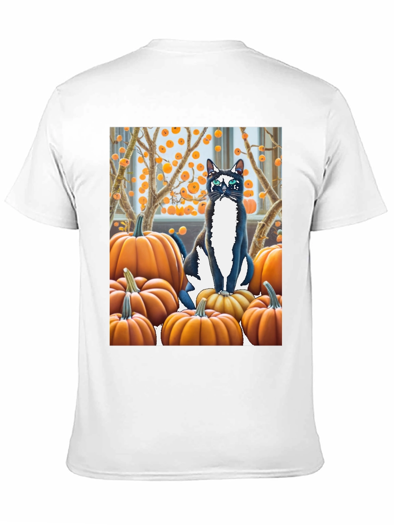 Halloween Cat Pumpkin Patch T-Shirt