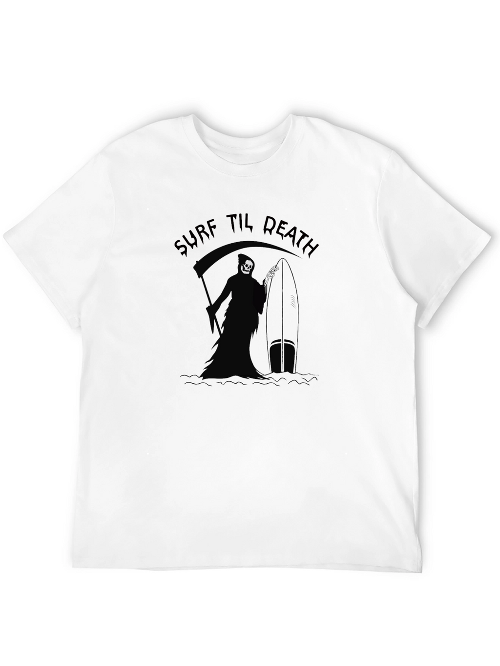 Surf Til Death Black T-Shirt