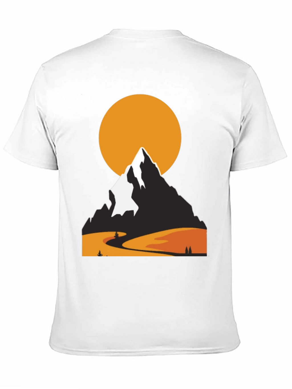 Mountain Sunset Graphic Tee - Nature Lovers Black T-Shirt