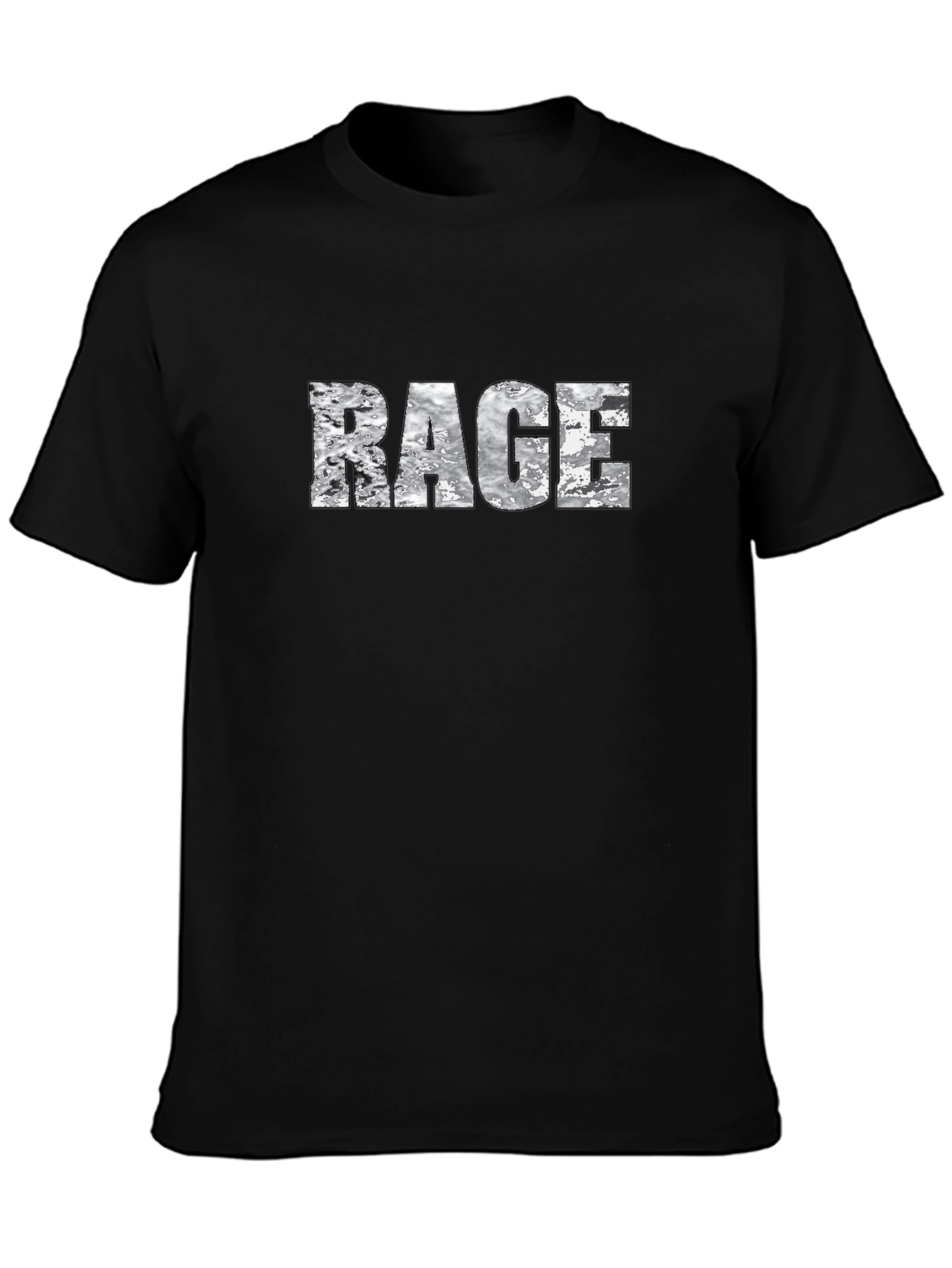 Rage Graphic Print Black T-Shirt