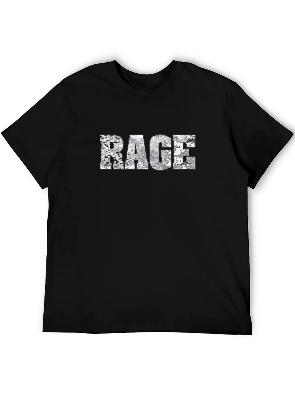 Rage Graphic Print Black T-Shirt