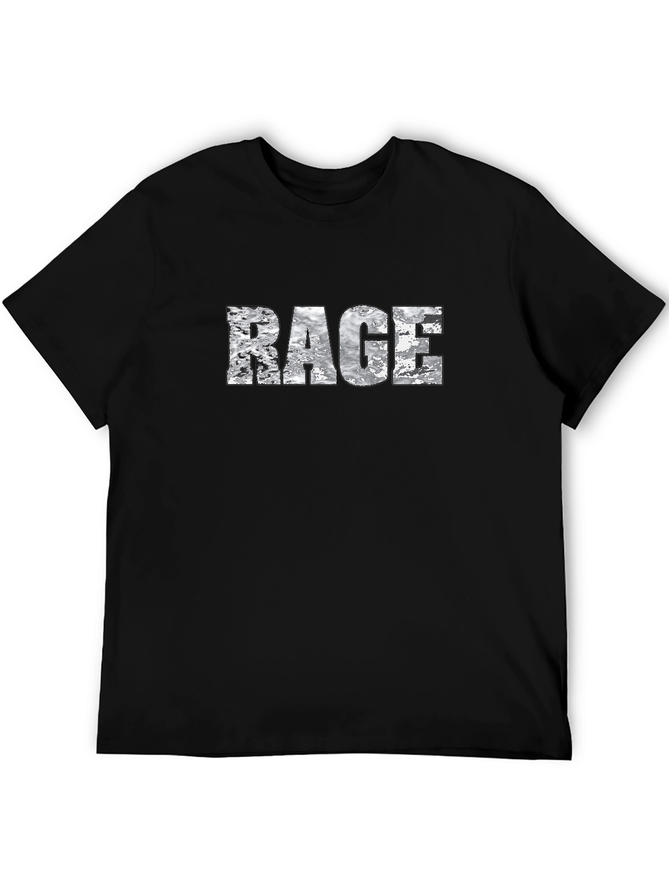 Rage Graphic Print Black T-Shirt