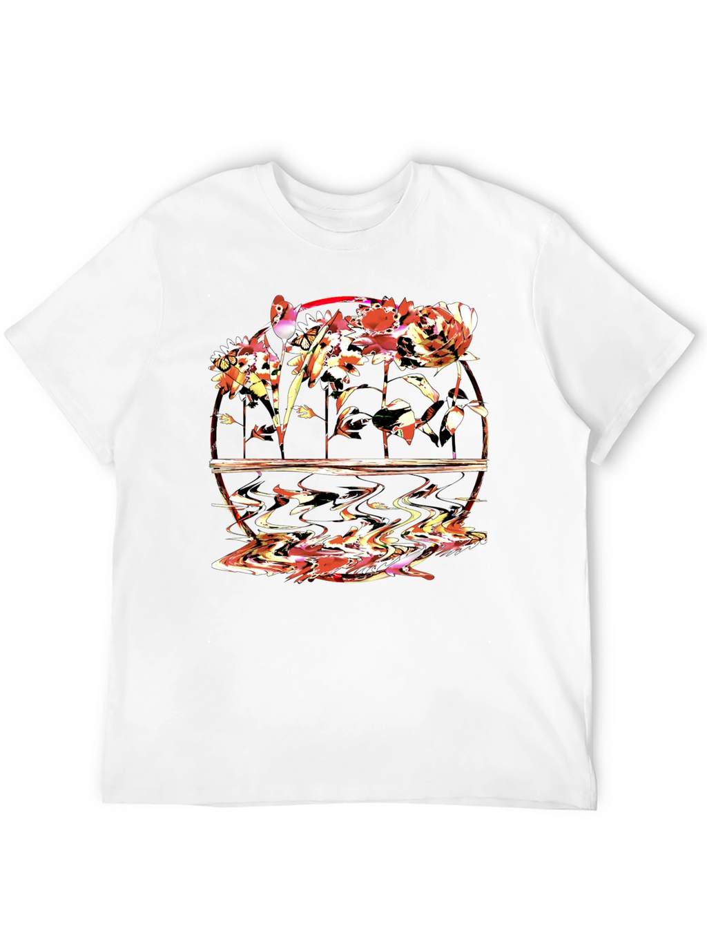 Floral Graphic T-Shirt - Abstract Art Tee