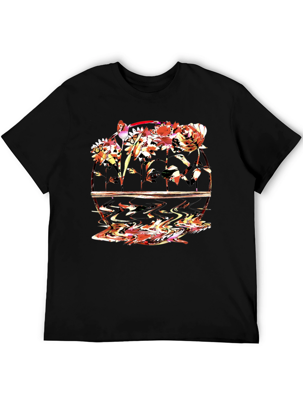 Floral Graphic T-Shirt - Abstract Art Tee