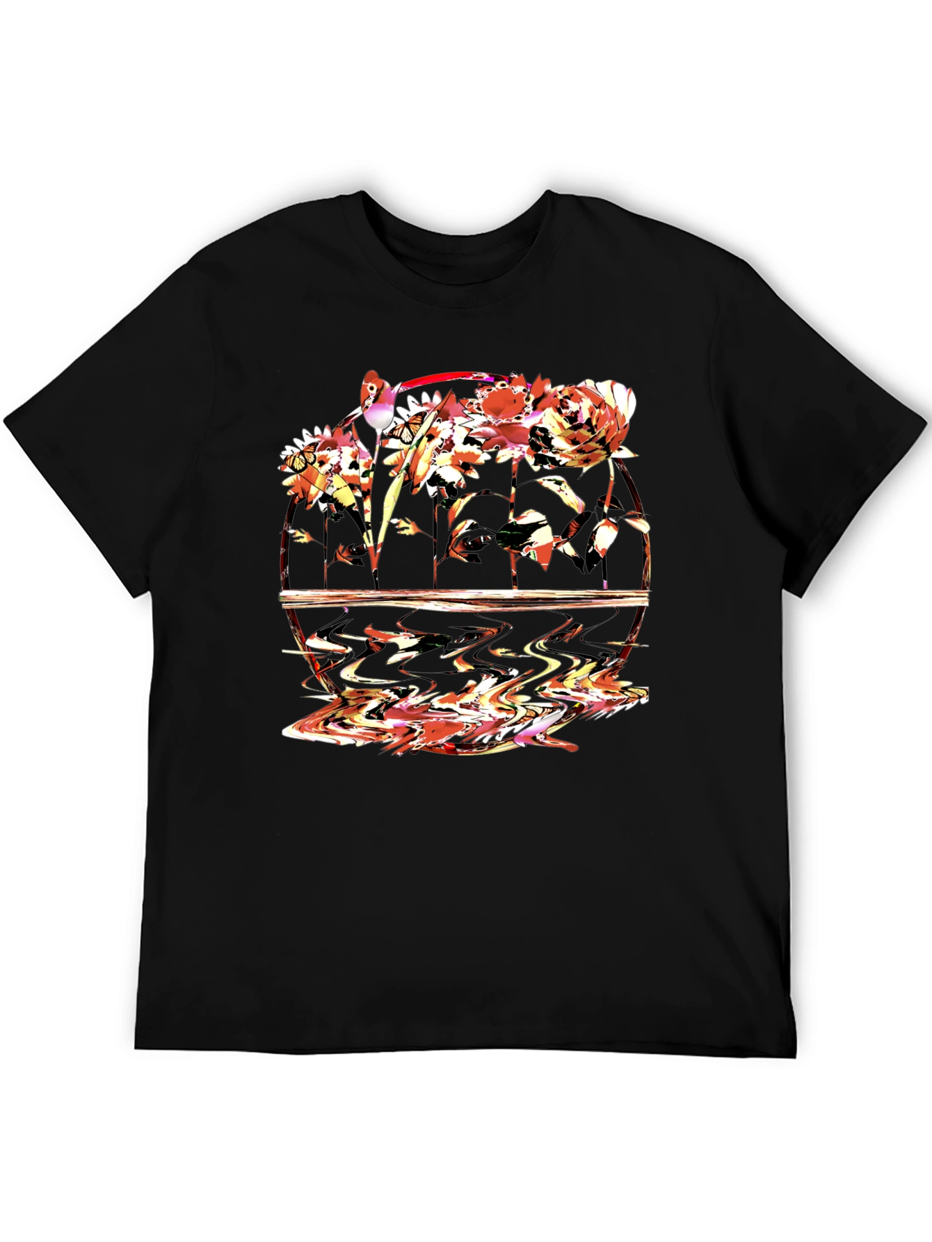 Floral Graphic T-Shirt - Abstract Art Tee