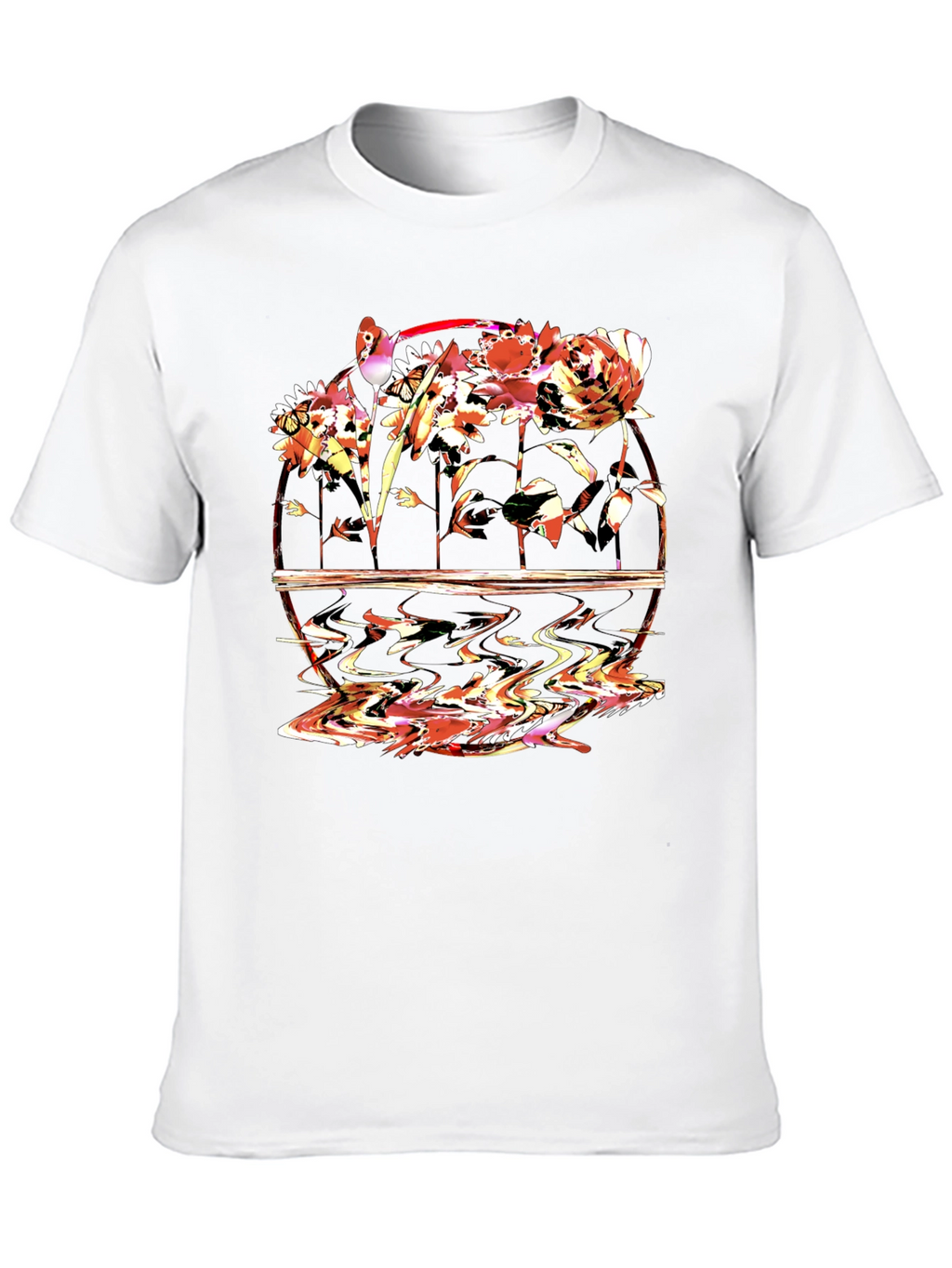 Floral Graphic T-Shirt - Abstract Art Tee