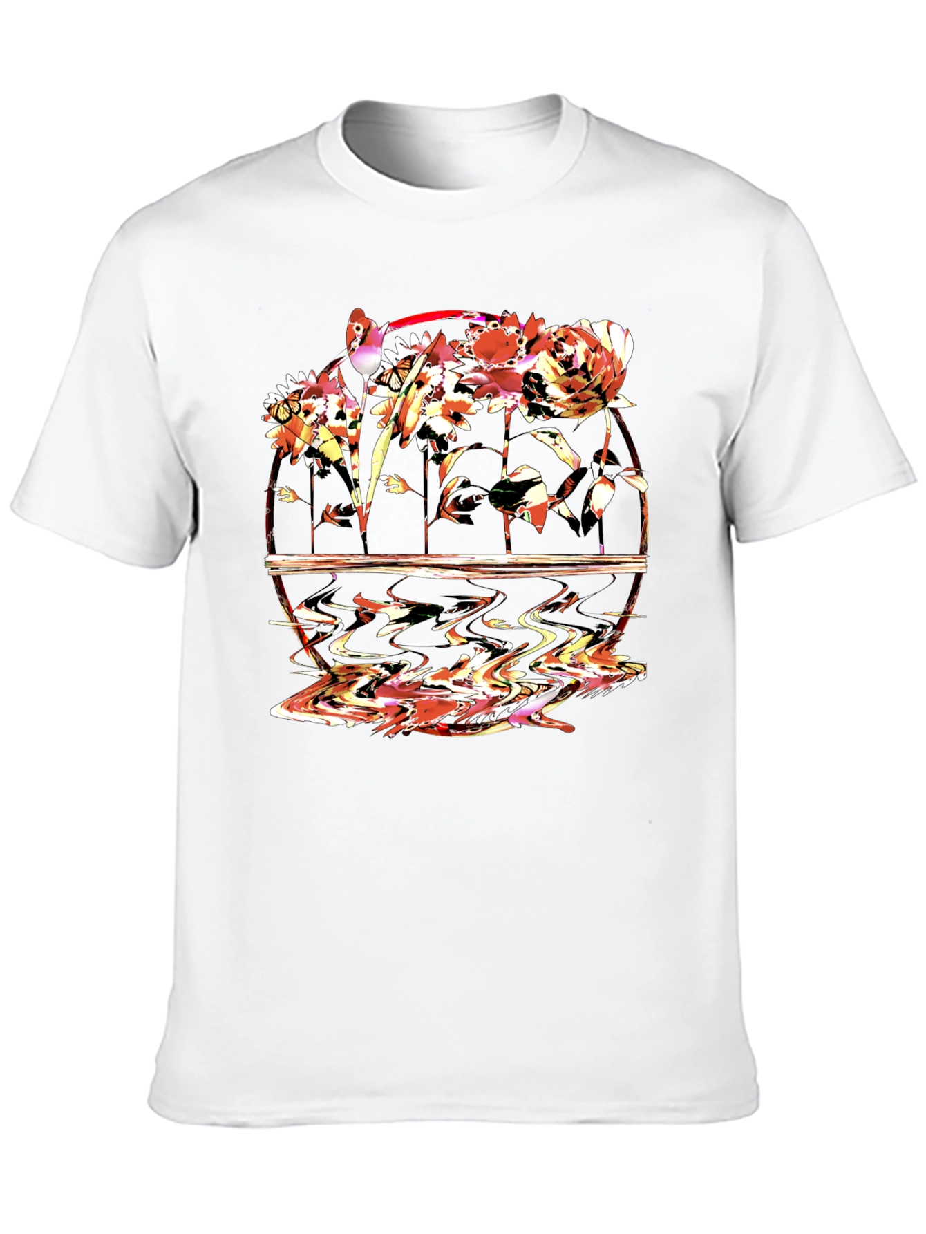 Floral Graphic T-Shirt - Abstract Art Tee