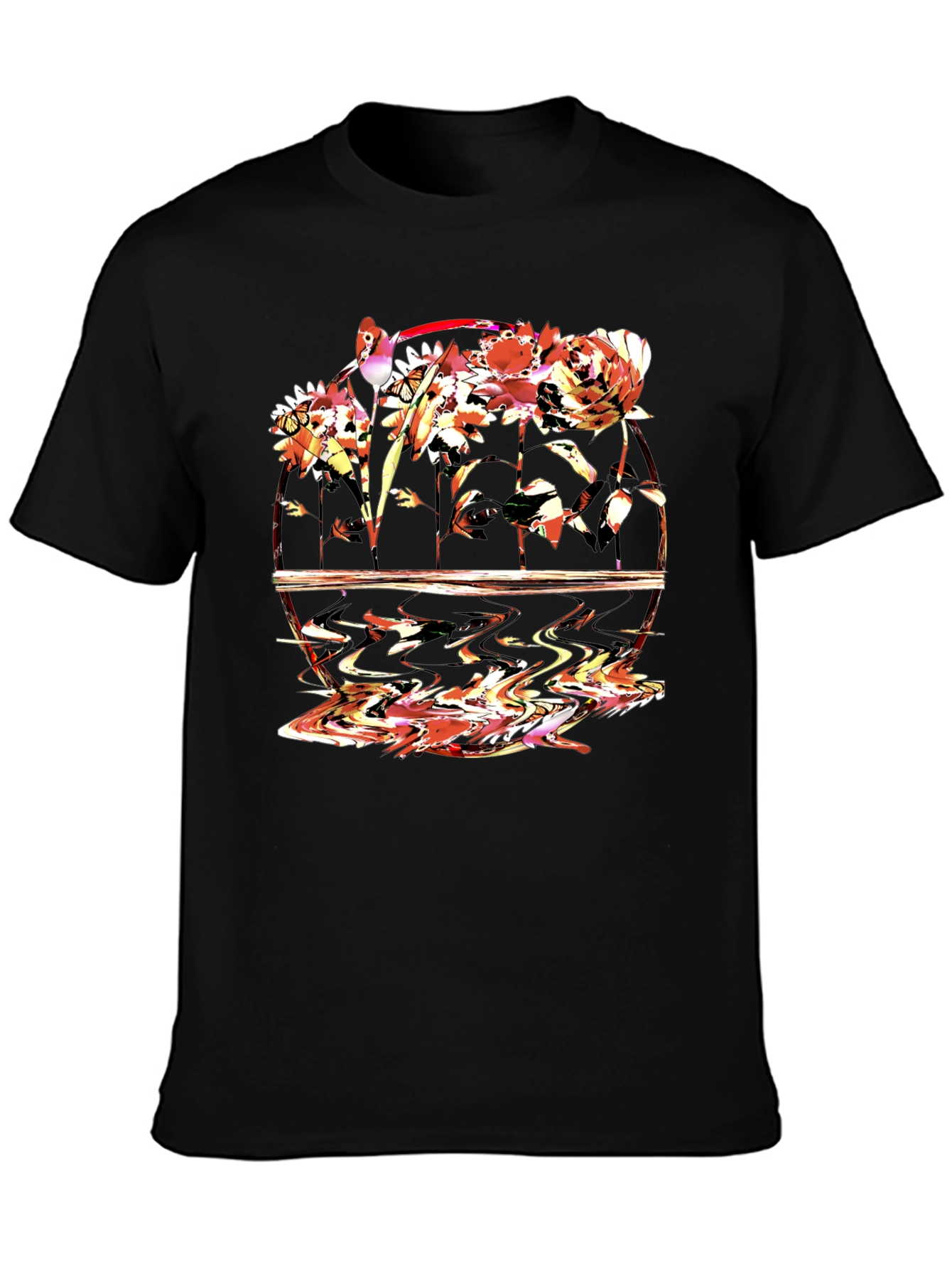 Floral Graphic T-Shirt - Abstract Art Tee