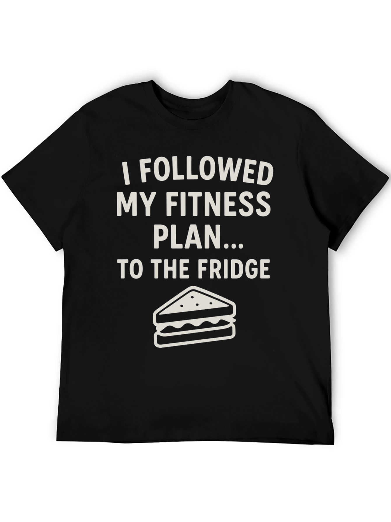 Funny Fitness Plan T-Shirt - Fridge Humor Tee